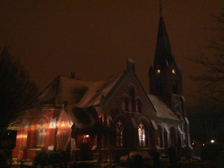 Limhamns Kyrka snötäckt 2012