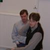 AW och Jan Lindholm pausar i köket på Limhamns församlingshus 2003-03-27
