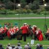Limhamns Brassband bjuder publiken på ljuva toner i Norre katts park. Foto: Julia Almevi Munther.