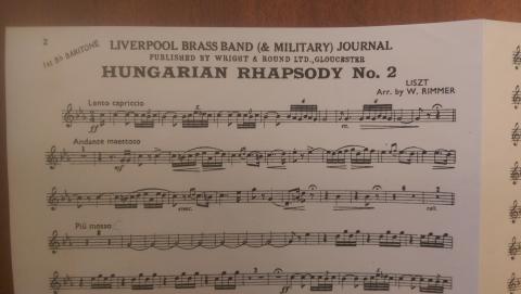 Hungarian Rhapsody No 2 - Bariton 1-noter