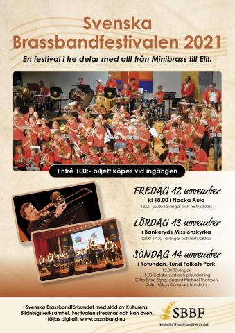Affisch för Svenska Brassbandfestivalen 2021