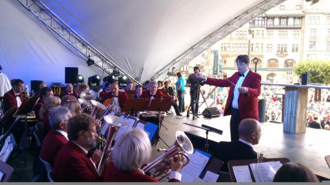 Limhamns Brassband på Världens Fest i Malmö 2012