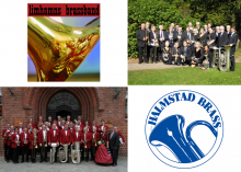 Limhamns Brassband och Halmstad brass - logo och bild. 